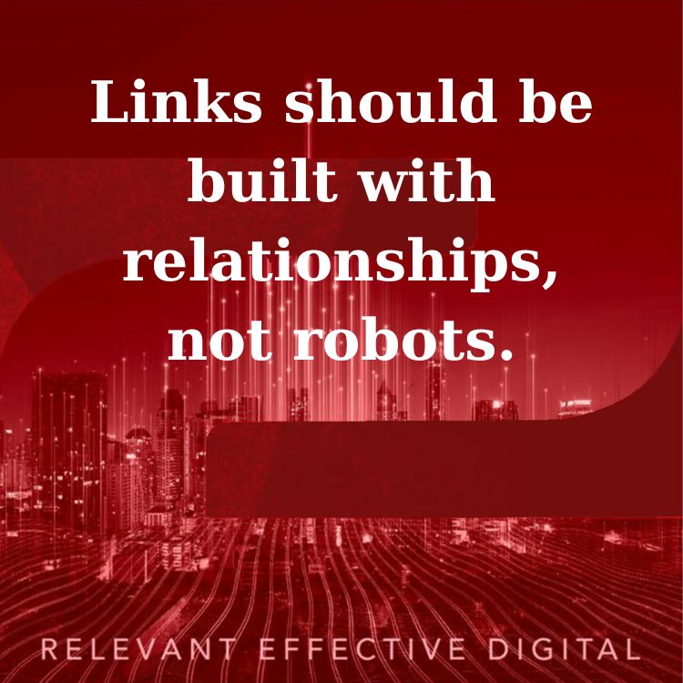 Links should be built with relationships
